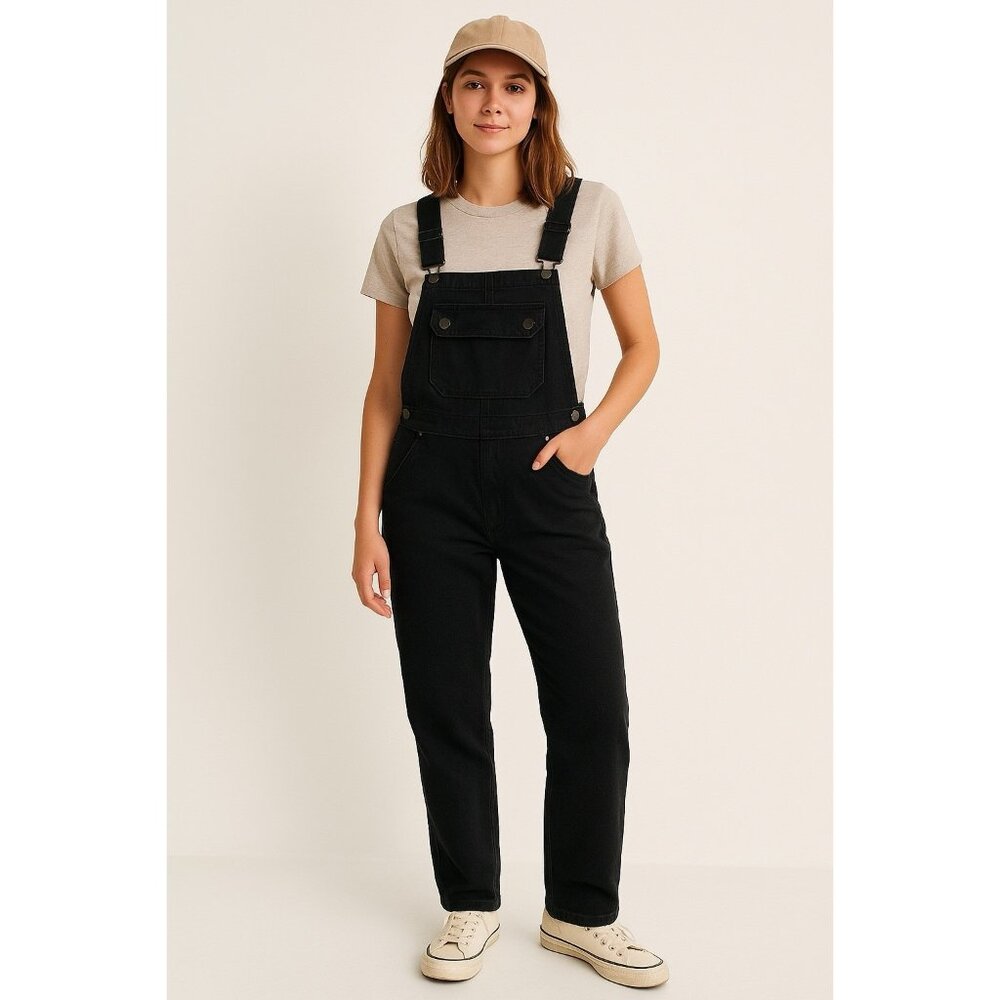 G-Star RAW 5621 3D Pouch Denim Overalls Women’s XS Black Utility Jumpsuit